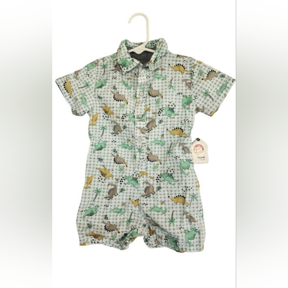 Free Planet Boys Dinosaur Romper 12 mths